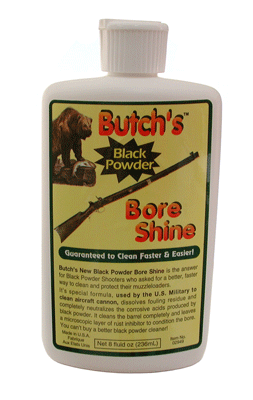 Butchs 02949 Black Powder Bore Shine 8 oz Squeeze Bottle