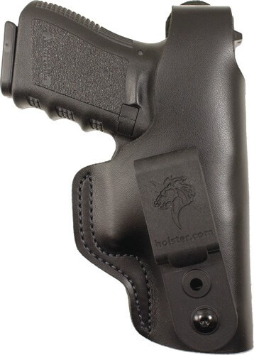 DeSantis Gunhide 031BBD9Z0 Insider OWB Black Leather Belt Clip Compatible w/Ruger LC9/Glock 42/43 Left Hand