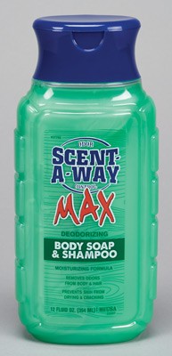 Scent-A-Way 07755 Max Green Soap Odor Eliminator Odorless Scent Vegetable Proteins 12 oz Liquid