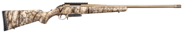 Ruger 26925 American 6.5 Creedmoor Caliber with 3+1 Capacity, 22″ Barrel, Burnt Bronze Cerakote Metal Finish & GoWild Camo I-M Brush Synthetic Stock Right Hand (Full Size)