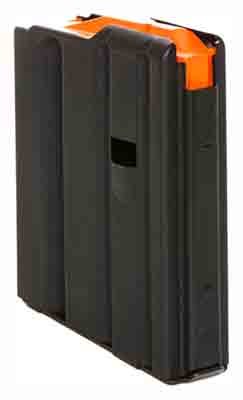 DuraMag 1023041178CPD SS Replacement Magazine Black with Orange Follower Detachable 10rd 223 Rem 300 Blackout 5.56x45mm NATO for AR-15