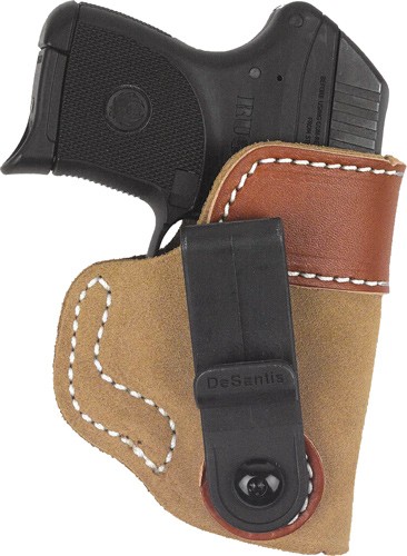 DeSantis Gunhide 106NAB6Z0 Sof-Tuck IWB Tan Leather/Suede Belt Clip Fits Glock 19/23/36 Right Hand