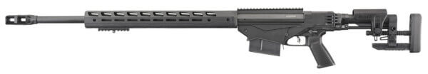 Ruger 18081 Precision 300 Win Mag 5+1 26″ Heavy Contour Barrel with Magnum Muzzle Brake Tunable Compensator Type III Hard Coat Anodized Finish Ruger Precision MSR Stock Optics Ready