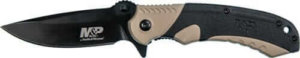 S&W KNIFE M&P DAGGER 4 BLADE BLACK/FDE W/ POCKET CLIP