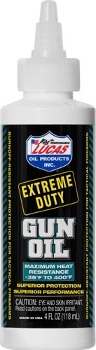 Lucas Oil 10877 Extreme Duty Gun Oil Against Heat  Friction  Wear 4 oz Squeeze Bottle