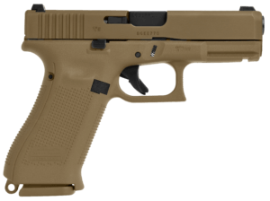 Glock PX1950703 G19X Compact 9mm Luger 17+1/19+1 4.02″ Black GMB Barrel, Coyote nPVD Serrated Slide, Coyote Brown Cerakote Polymer Frame w/Accessory Rail, Coyote Brown Textured Polymer Grip, Ambidextrous