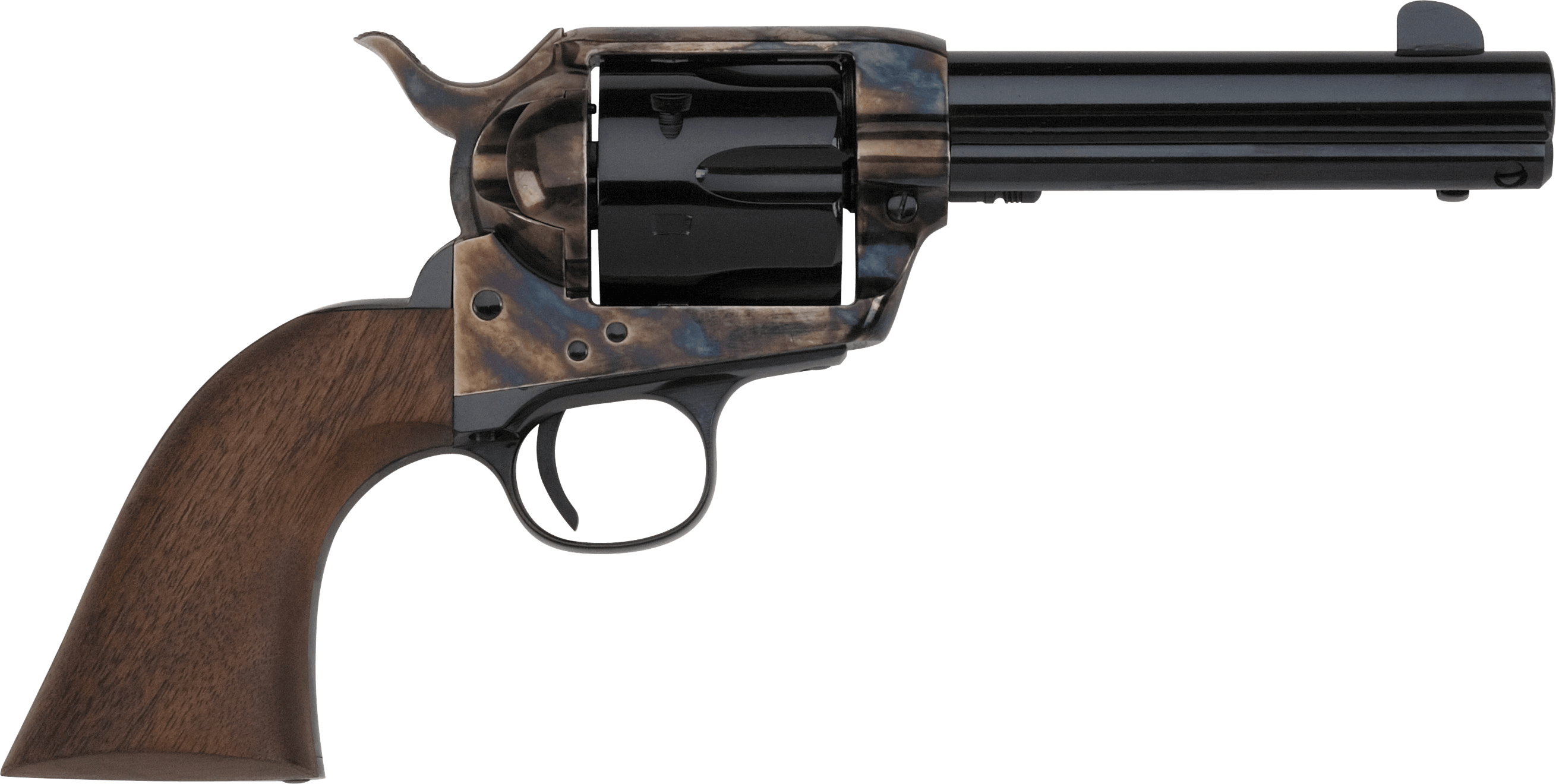 PIETTA (EMF COMPANY INC) HF45CHS434NM 1873 GW2 Californian 45 Colt (LC) 6 Round 4.75" Color Case Hardened Steel Walnut Grip