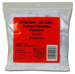 Southern Bloomer 130 Cleaning Patches 30 Cal Cotton 175 Per Bag