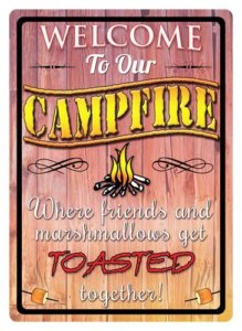 RIVERS EDGE SIGN 12×17 WELCOME TO OUR CAMPFIRE