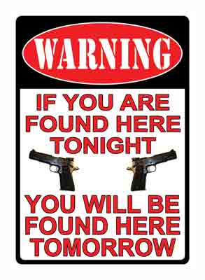 RIVERS EDGE SIGN 12X17 WARNING IF YOU’RE FOUND HERE