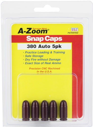 A-Zoom 15113 Pistol Snap Caps 380 ACP 5 Pkg.