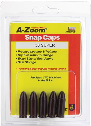 A-ZOOM METAL SNAP CAP .38 SUPER 5-PACK