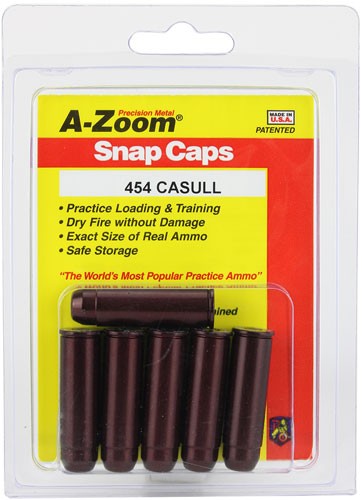 A-Zoom 16126 Revolver Snap Caps 454 Casull 6 Pkg.