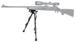 Champion Targets 40854 Standard Bipod made of Black Aluminum with Swivel Stud Attachment & 6-9″ Vertical Adjustment