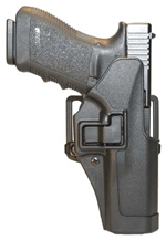 Blackhawk 410502BKR Serpa CQC OWB Size 02 Matte Black Polymer Belt Loop/Paddle Compatible w/Glock 19/23/32/36/45 Right Hand