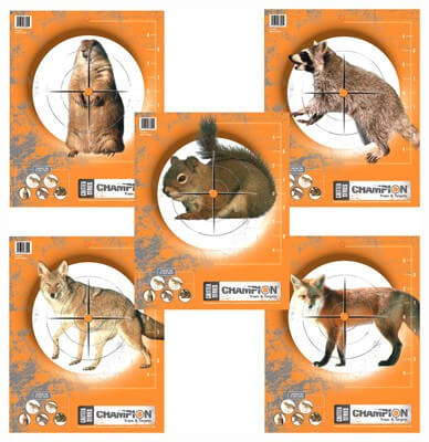 CHAMPION CRITTER SERIES TARGET PAPER 2EA. OF 5 ANIMALS 10-PK.