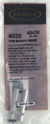 WEAVER BASE TOP MOUNT #418M 1-PC ALUMINUM MATTE