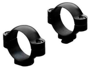 Leupold 49900 Standard Scope Ring Set Medium 1″ Tube Black Gloss Steel