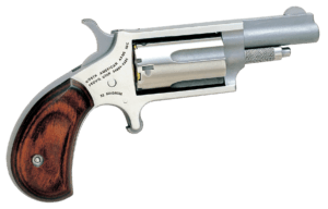 North American Arms 22M Mini-Revolver 22 WMR Caliber with 1.63″ Barrel, 5rd Capacity Cylinder, Overall Stainless Steel Finish & Rosewood Grip