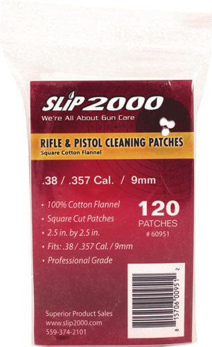 SLIP 2000 CLEANING PATCHES 3 SQUARE .44/.45/.50 CAL 75-PACK