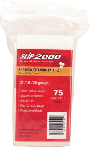 SLIP 2000 CLEANING PATCHES 3 SQUARE .12/.16/.20GA 75-PACK