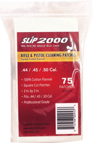 SLIP 2000 CLEANING PATCHES 2.5SQ .38/357/40/9mm 120-PACK