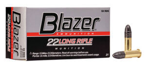 CCI 0021 Blazer High Velocity 22 LR 40 gr Lead Round Nose (LRN) 50rd Box