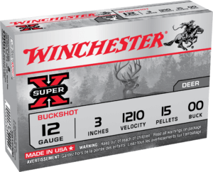 Winchester Ammo XB12300 Super-X 12 Gauge 3″ Lead 15 Pellets 00 Buck Shot 5rd Box