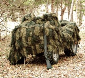 RED ROCK GHILLIE BLIND 5’X12′ WOODLAND CAMOUFLAGE NETTING