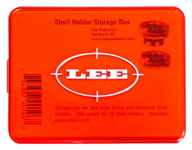 LEE SHELLHOLDER STORAGE BOX EMPTY RED PLASTIC