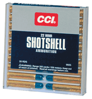CCI 0025 Pest Control Shotshell 22 WMR 52 gr 1000 fps #12 Shot 20 Bx/100 Cs