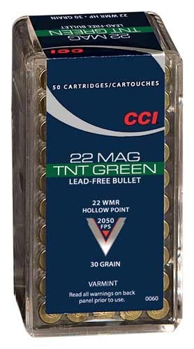 CCI 0060 Varmint TNT Green 22 WMR 30 gr Speer TNT Green Hollow Point (TGHP) 50rd Box
