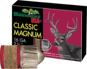 Brenneke SL162CLM Classic Magnum Hunting 16 Gauge 2.75″ 1 oz Slug Shot 5rd Box