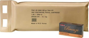 PMC 40DBP Bronze Battle Pack 40 S&W 165 gr Full Metal Jacket (FMJ) 300rd Box
