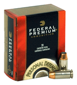 Federal P40HS3 Premium Personal Defense 40 S&W 165 gr Hydra-Shok Jacketed Hollow Point 20rd Box