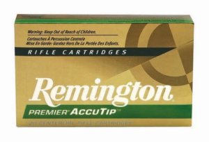 Remington Ammunition 29174 Premier Accutip-V 222 Rem 50 gr AccuTip-V Boat-Tail (ATVBT) 20rd Box