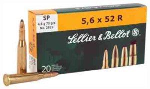 Sellier & Bellot SB5652RA Rifle  5.6mmx52R 70 gr Soft Point 20rd Box