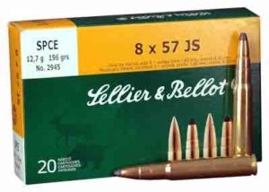 Sellier & Bellot SB857JSB Rifle 8mm Mauser 196 gr Soft Point Cut-Through Edge (SPCE) 20rd Box