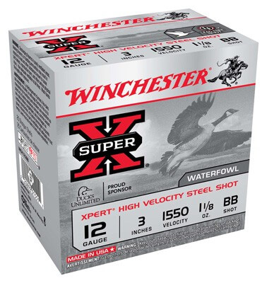 Winchester Ammo WEX123BB Super X Xpert High Velocity 12 Gauge 3″ 1 1/8 oz 1550 fps BB Shot 25rd Box