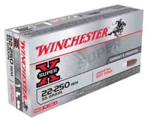 Winchester Ammo X222501 Super X 22-250 Rem 55 gr 3680 fps Jacketed Soft Point (JSP) 20rd Box