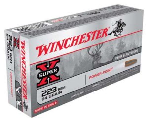 WIN AMMO SUPER-X .223 REM. 64GR. POWER POINT 20-PACK