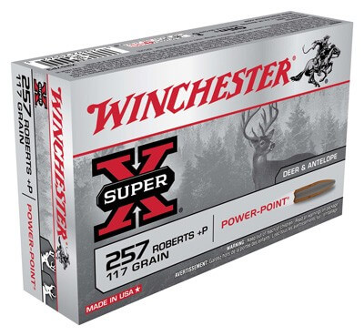 WIN AMMO SUPER-X .257 ROBERTS +P 117GR. POWER POINT 20-PACK