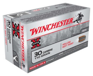 Winchester Ammo X30M1 Super X 30 Carbine 110 gr 1990 fps Hollow Soft Point (HSP) 50rd Box