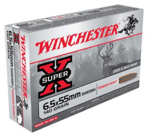 Winchester Ammo X6555 Power-Point Hunting 6.5×55 Swedish 140 gr Power-Point (PP) 20rd Box