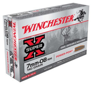 Winchester Ammo X708 Power-Point Hunting 7mm-08 Rem 140 gr Power-Point (PP) 20rd Box