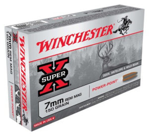 Winchester Ammo X7MMR1 Super X 7mm Rem Mag 150 gr 3090 fps Power-Point (PP) 20rd Box