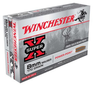 Winchester Ammo X8MM Super X Hunting 8mm Mauser 170 gr Power-Point (PP) 20rd Box