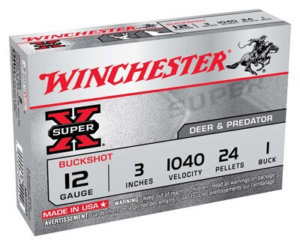 Winchester Ammo XB12300 Super X 12 Gauge 3″ 15 Pellets 1210 fps 00 Buck Shot 5rd Box