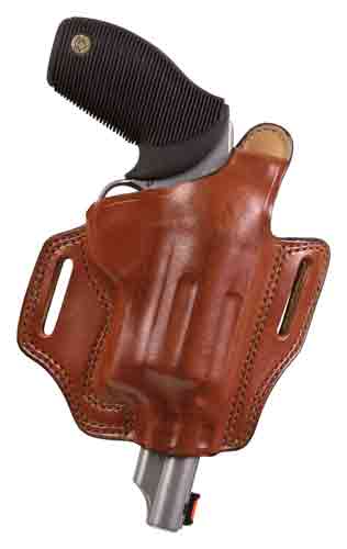 Bianchi 12843 Black Widow OWB Size 10 Tan Leather Belt Slide Fits Browning Hi-Power Fits Colt Commander Fits Springfield 1911-A1 Right Hand
