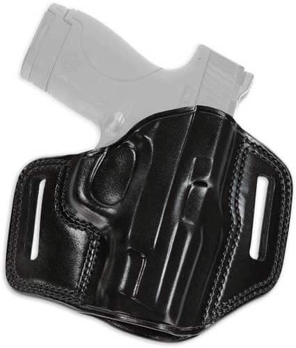 Galco CM224B Combat Master OWB Black Leather Belt Slide Compatible w/Ruger Security-9/Glock 17/Glock 22 Gen2-5 Belt 1.75″ Wide Right Hand